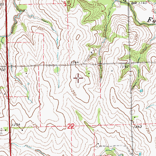 Topographic Map of Township of North Branch, NE