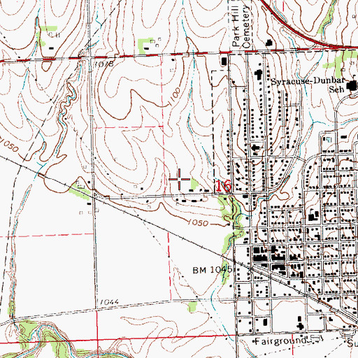 Topographic Map of Syracuse Country Club, NE