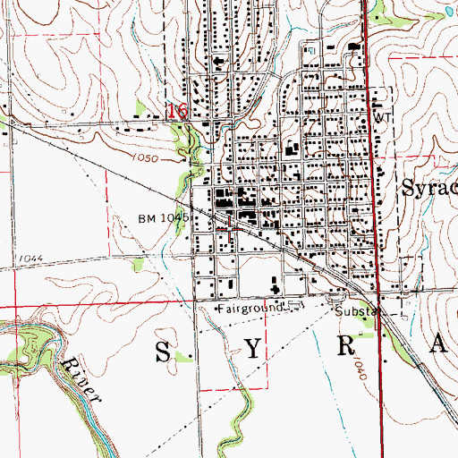 Topographic Map of Syracuse, NE