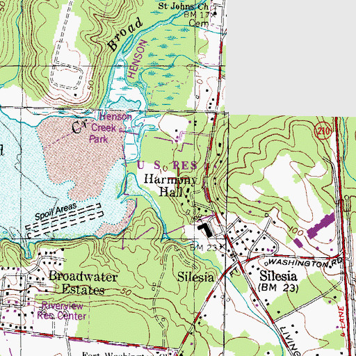 Topographic Map of National Capital Parks-East, MD