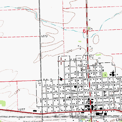 Topographic Map of Franklin-Cotterell Greens, NE