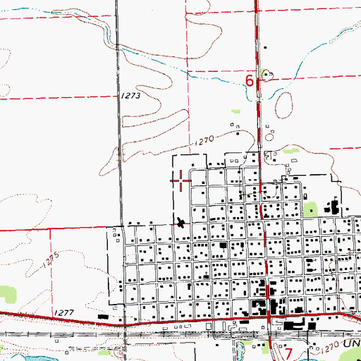 Topographic Map of North Bend Central Junior-Senior High School, NE