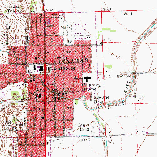 Topographic Map of Cottonwood Clinic, NE