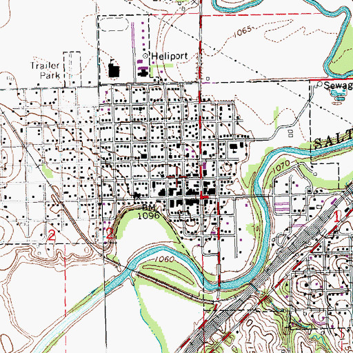 Topographic Map of Ashland Public Library, NE