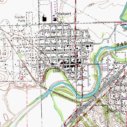 Topographic Map of Ashland Post Office, NE