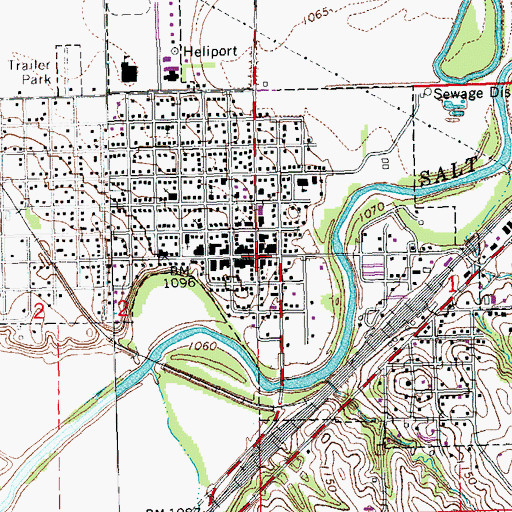 Topographic Map of Knoll Chiropractic Clinic, NE