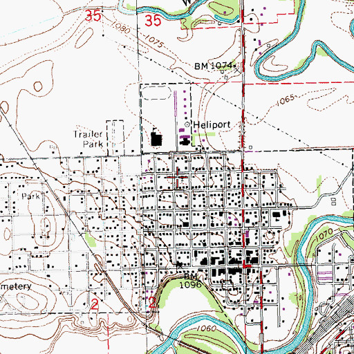 Topographic Map of Kingdom Hall of Jehovahs Witnesses, NE