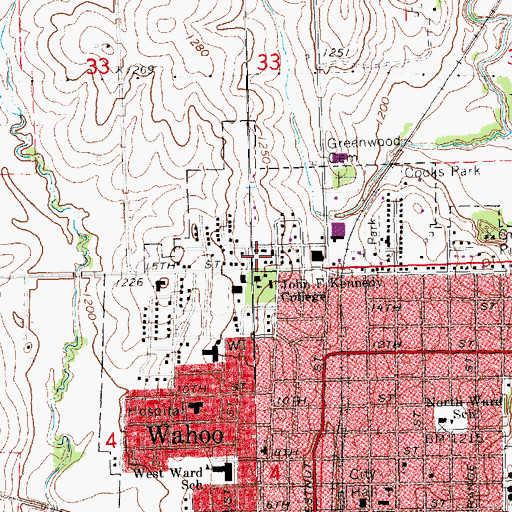 Topographic Map of The Church of Jesus Christ of Latter Day Saints, NE