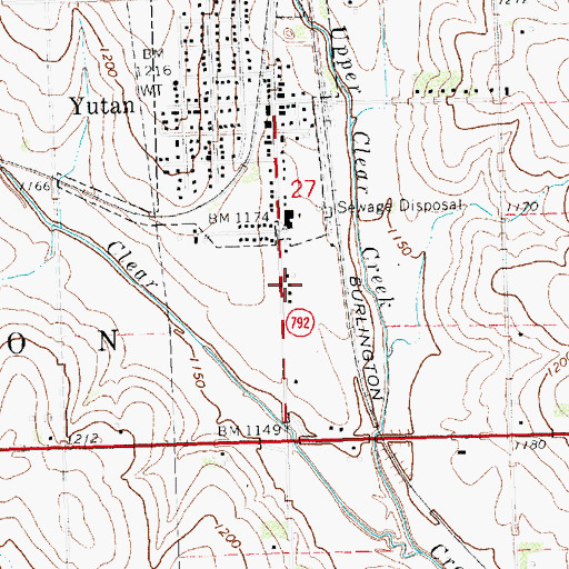 Topographic Map of Yutan High School, NE