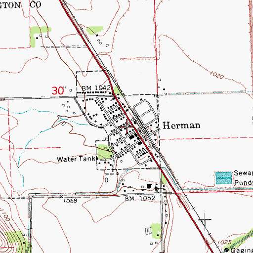 Topographic Map of Herman Volunteer Fire and Rescue, NE
