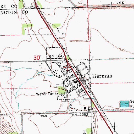 Topographic Map of Baptist Church, NE