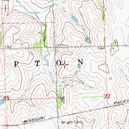 Topographic Map of Township of Tipton, NE