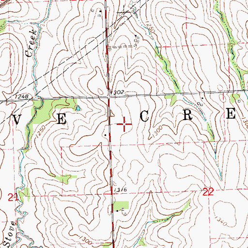 Topographic Map of Township of Stove Creek, NE
