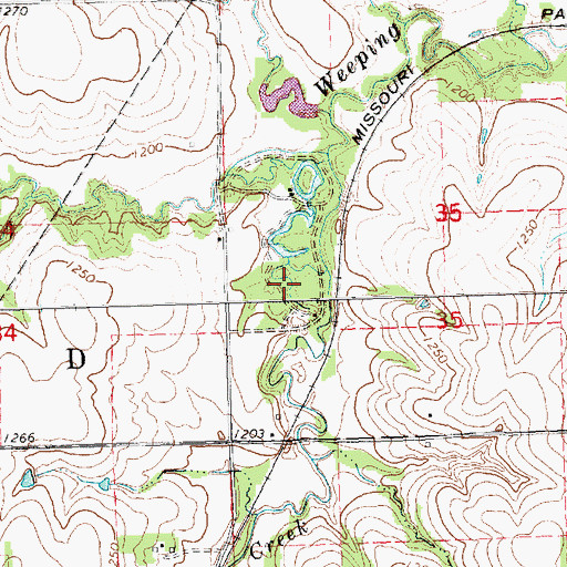 Topographic Map of Grandpas Woods Camping, NE