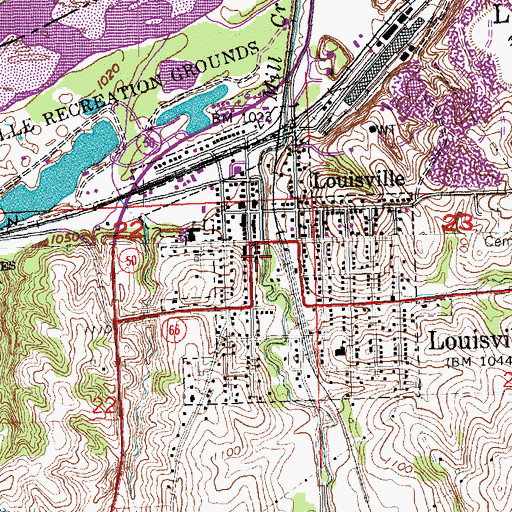 Topographic Map of First Christian Church, NE