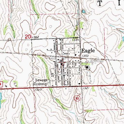 Topographic Map of Immanuel Lutheran Church, NE