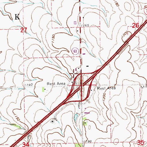 Topographic Map of Pine Grove Holiday Trav-L-Park, NE