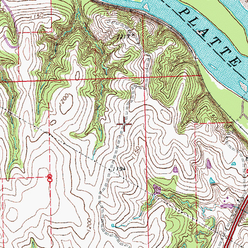 Topographic Map of Eugene T Mahoney State Park, NE