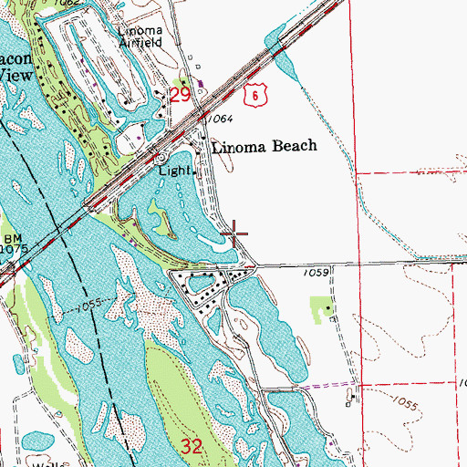 Topographic Map of Linoma Beach Campground, NE