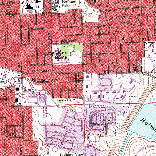Topographic Map of Billy Wolff Bikeway Trail, NE