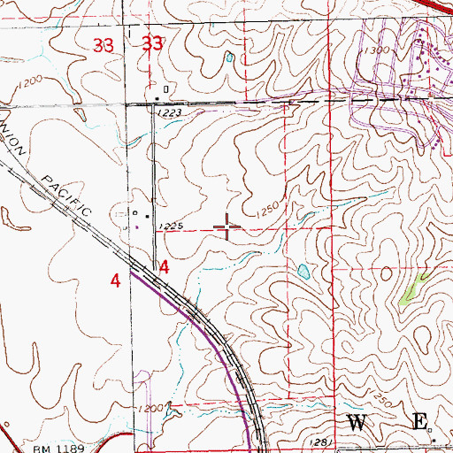 Topographic Map of Highlands Trail, NE