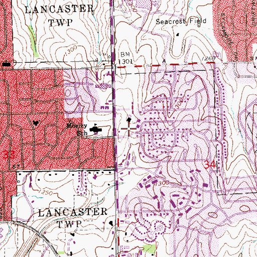 Topographic Map of Lincoln Surgical Hospital, NE
