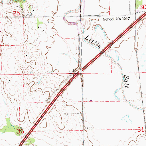 Topographic Map of Nebraskas Prairie Plants Historical Marker, NE