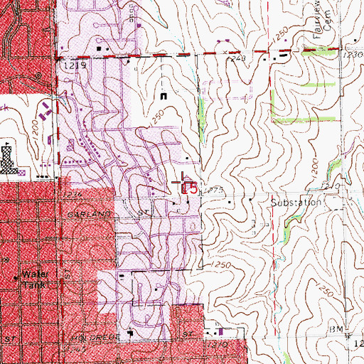 Topographic Map of Kahoa Elementary School, NE