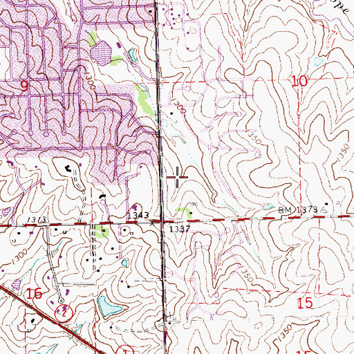 Topographic Map of East Lincoln Christian Church, NE