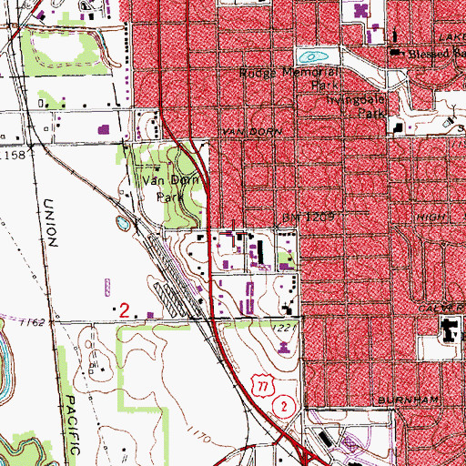Topographic Map of Southwest Alliance Church, NE