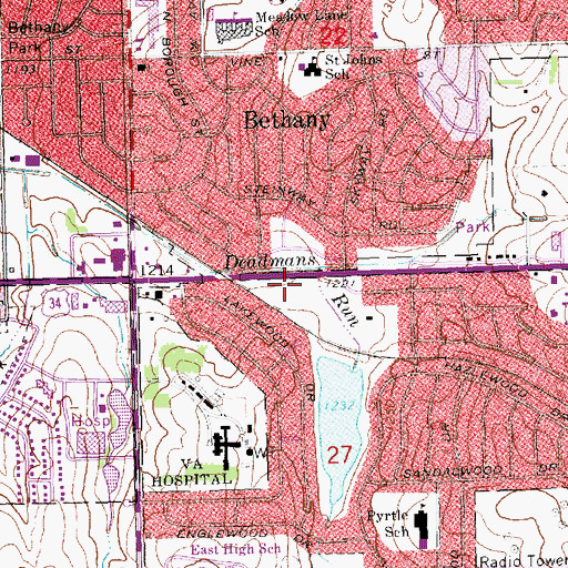 Topographic Map of Lincoln Family Medical Group Center, NE