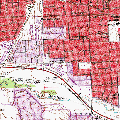Topographic Map of Southgate United Methodist Church, NE