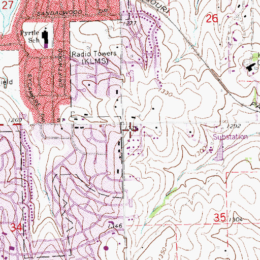 Topographic Map of Second Church of Christ Scientist, NE
