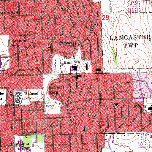 Topographic Map of Holy Trinity Episcopal Church, NE
