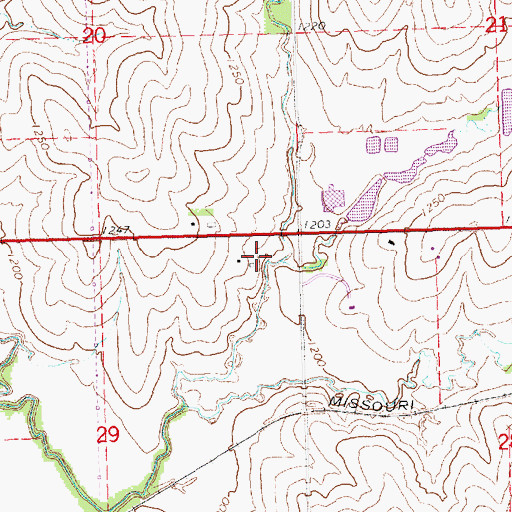Topographic Map of Crooked Creek Golf Course, NE