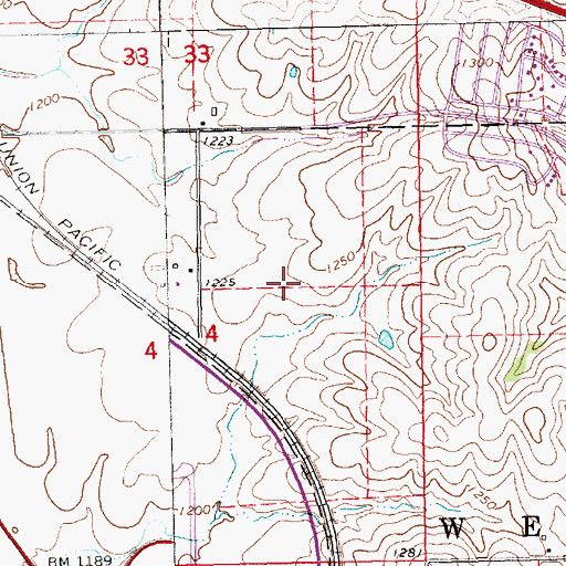 Topographic Map of Highlands Golf Course, NE