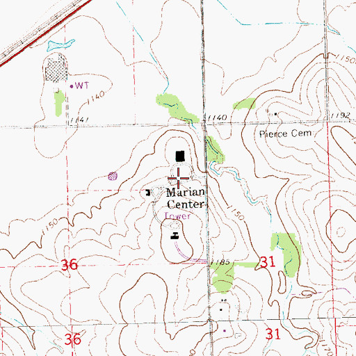 Topographic Map of Villa Marie School, NE