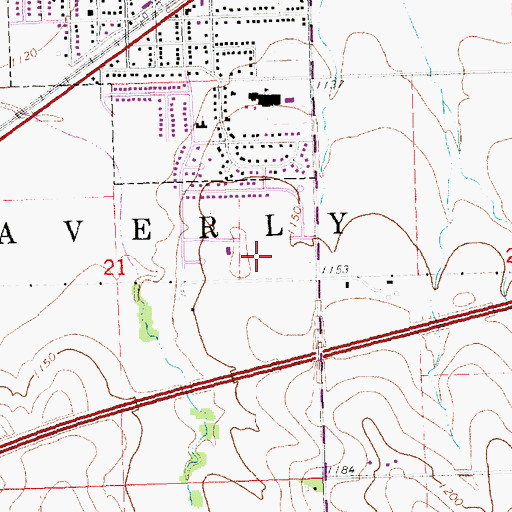 Topographic Map of Evelyn Hamlow Elementary School, NE