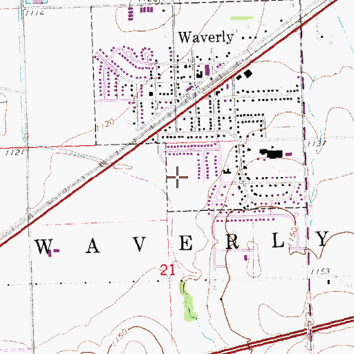 Topographic Map of Wayne Park, NE