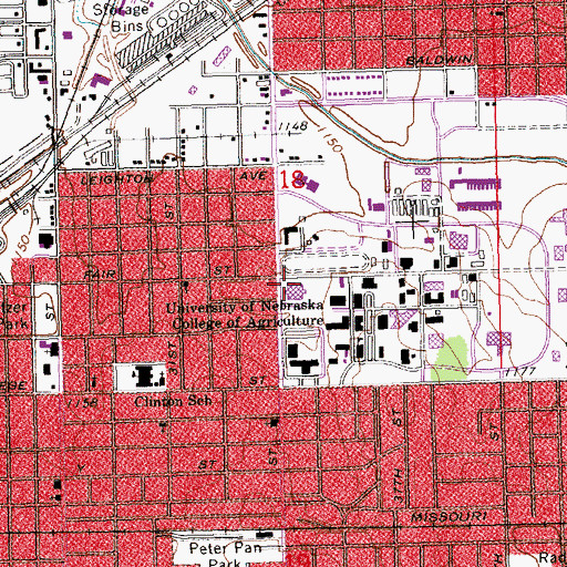 Topographic Map of Carpenter Nebraska Educational Telecommunications Center, NE