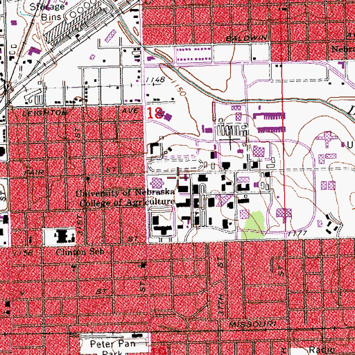 Topographic Map of Ruth Staples Child Development Laboratory, NE