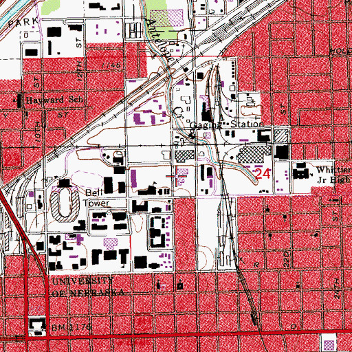 Topographic Map of Scott Engineering Center, NE