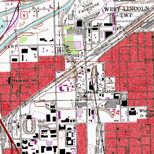 Topographic Map of Texaco Building, NE