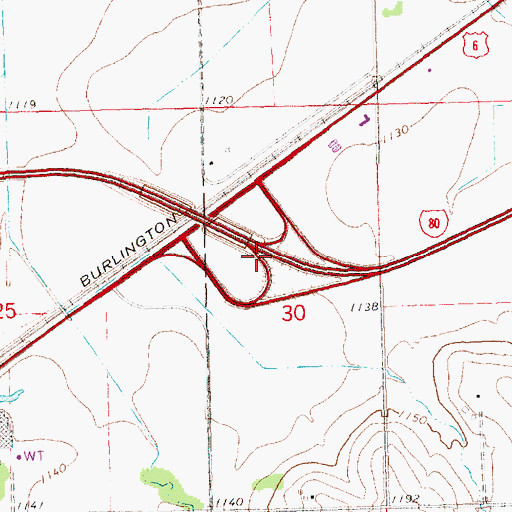 Topographic Map of Interchange 409, NE