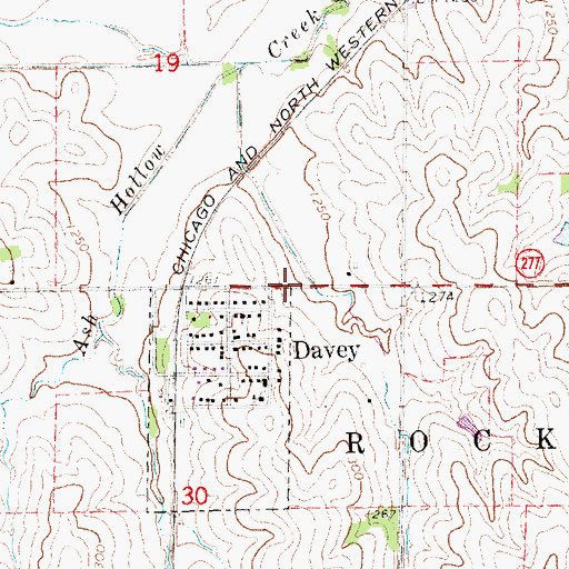 Topographic Map of Saint Mary Catholic Church, NE