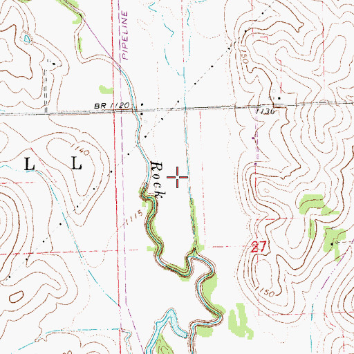 Topographic Map of Township of Mill, NE