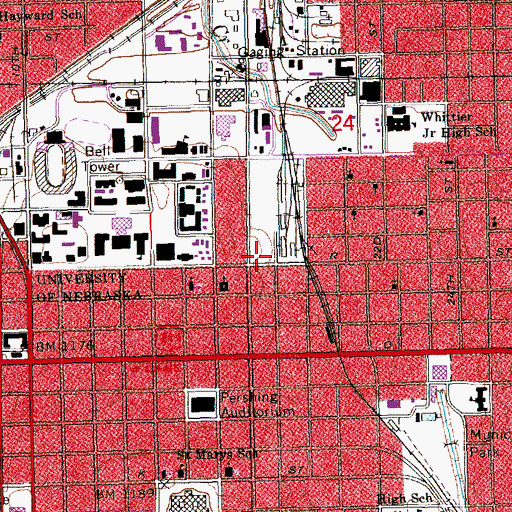 Topographic Map of Business Services Center, NE