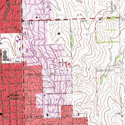 Topographic Map of Jaycee-Kahoa Park, NE