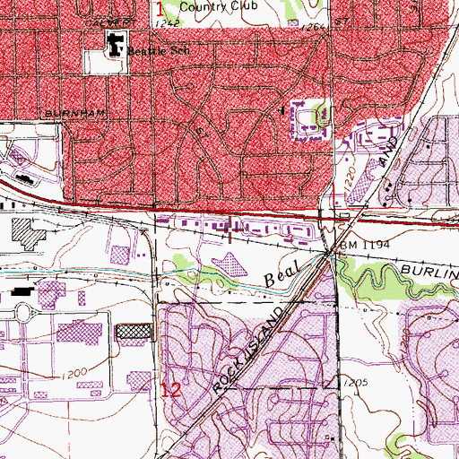 Topographic Map of Peterson Park, NE