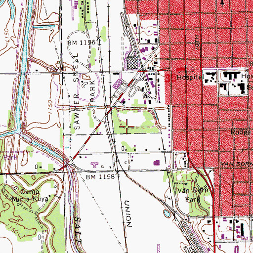 Topographic Map of Standing Bear Grounds, NE